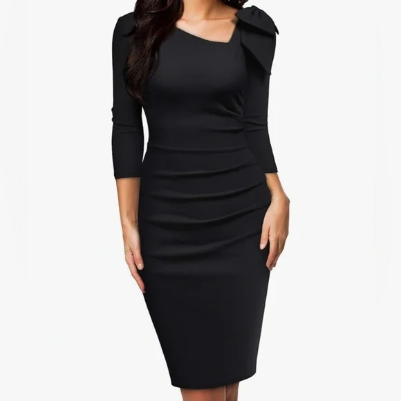 Miusol | Dresses | Miusol Black Asymmetrical Bodycon Dress | Poshmark